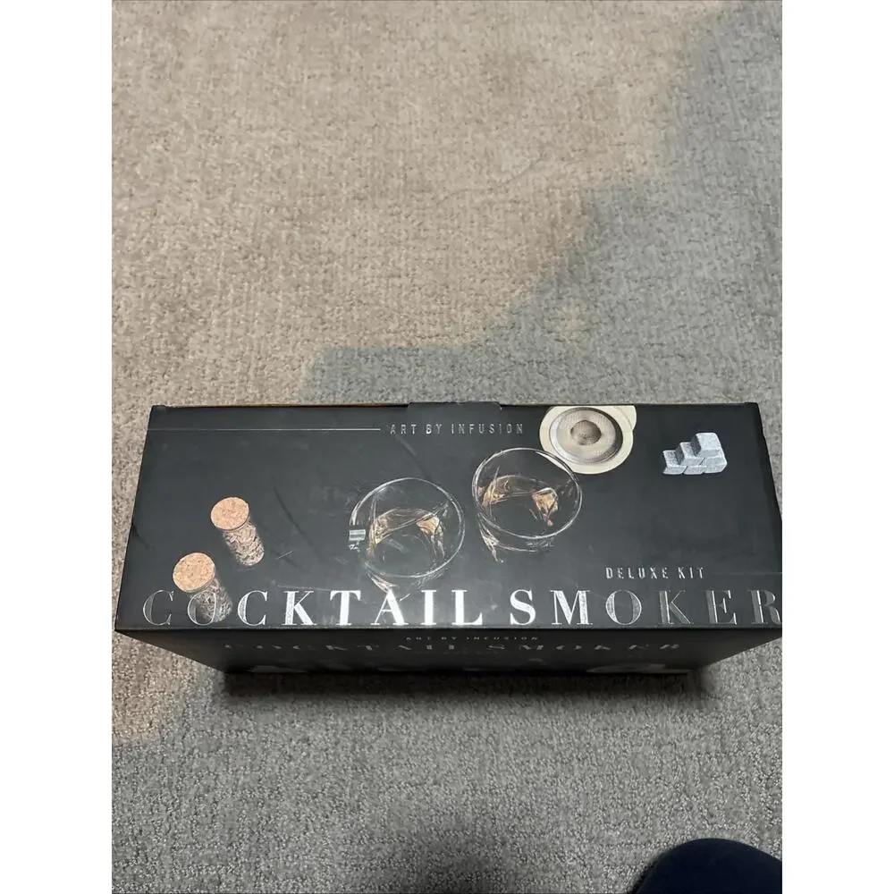Art By Infusion Cocktail Smoker Deluxe 14 Piece Kit Smoke Mix Refreezable Stones